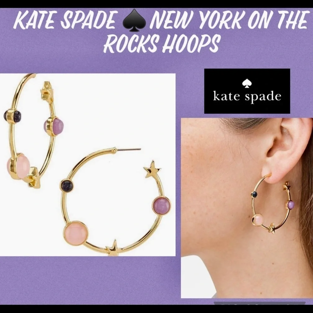 Kate Spade Authentic On The Rocks Hoops